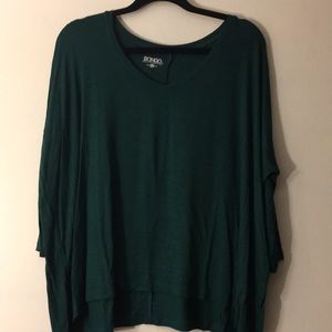 NWOT emerald green basic v neck